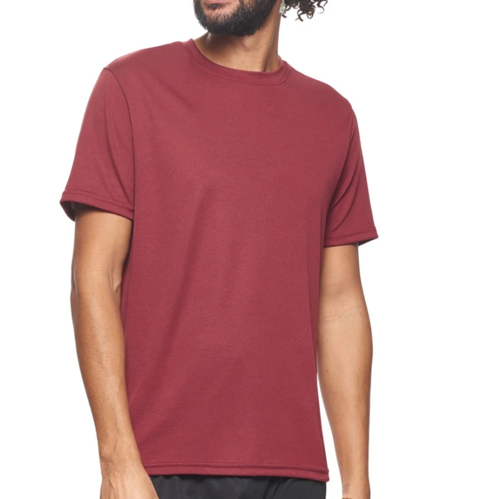 Mens Maroon Red Athletic Tee Shirt CA